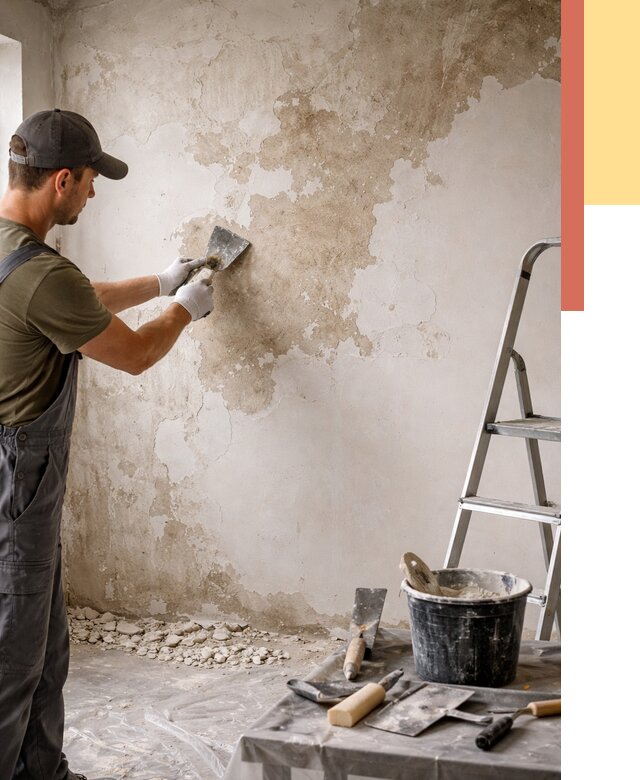 Снятие старой шпаклевки в Курчатове от 1885 руб. — быстро и недорого | ОТДЕЛОЧНИК-Крч