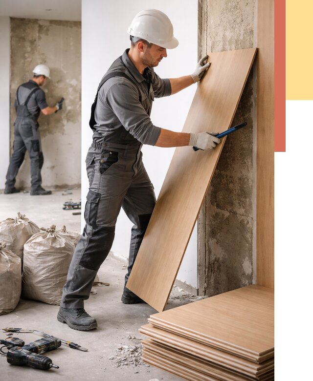 Демонтаж стеновых панелей в Курчатове от 3566 руб. за м² быстро и недорого | ОТДЕЛОЧНИК-Крч