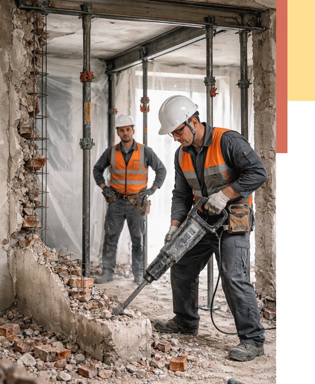 Снос несущих стен в Курчатове от 10443 руб. — демонтаж несущей стены под ключ | ОТДЕЛОЧНИК-Крч