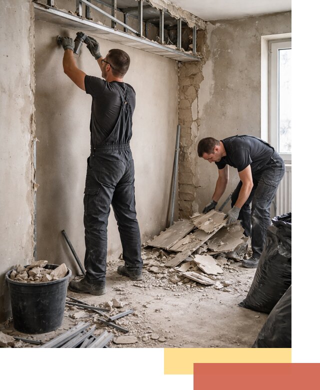 Демонтаж короба из гипсокартона в Курчатове быстро и аккуратно