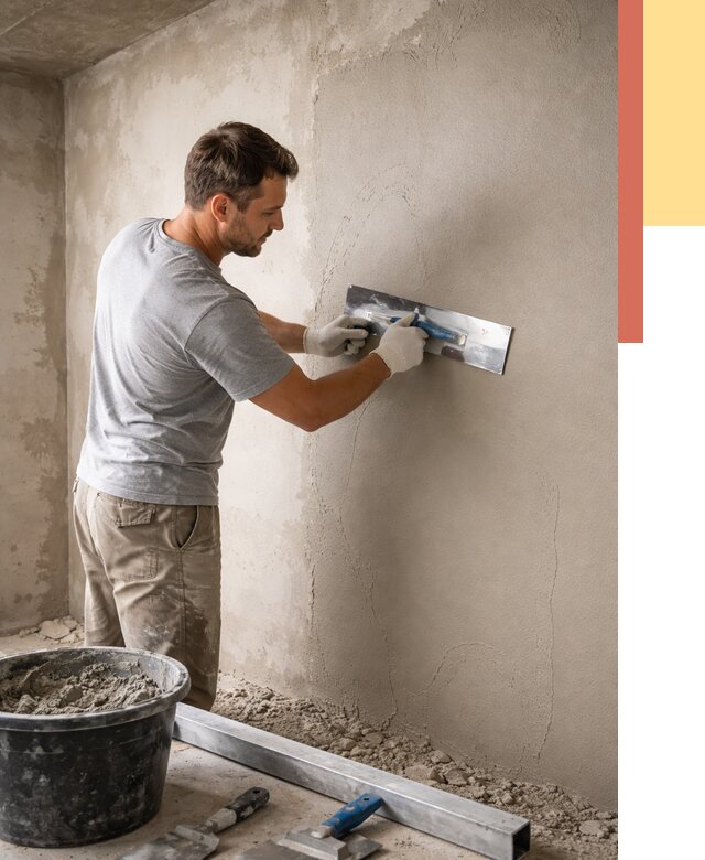 Штукатурка стен без маяков в Курчатове от 7335 руб/м2 — услуги и цена | ОТДЕЛОЧНИК-Крч