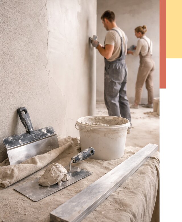 Штукатурка стен гипсовая в Курчатове от 4585 руб/м2 — быстро и недорого | ОТДЕЛОЧНИК-Крч