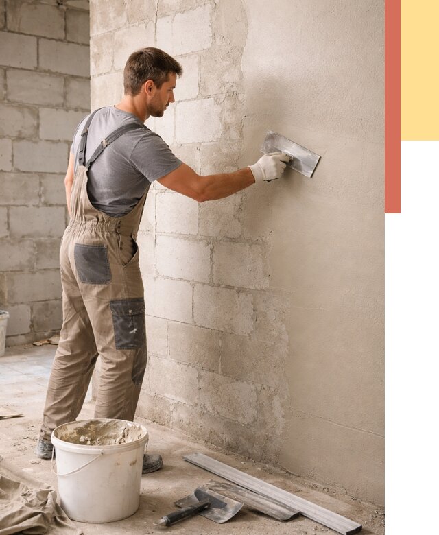 Штукатурка стен из газобетона в Курчатове от 2139 руб./м2 — быстро и недорого | ОТДЕЛОЧНИК-Крч