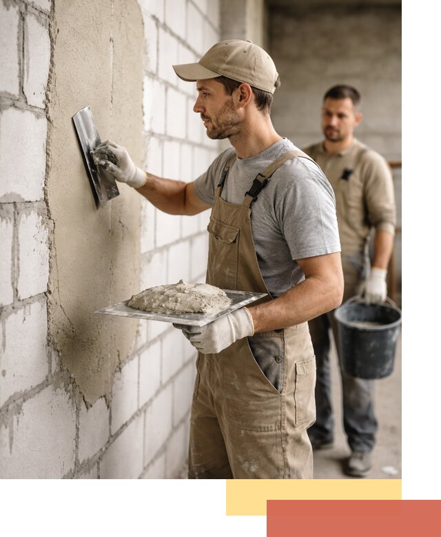 Штукатурка стен из газобетона в Курчатове под ключ