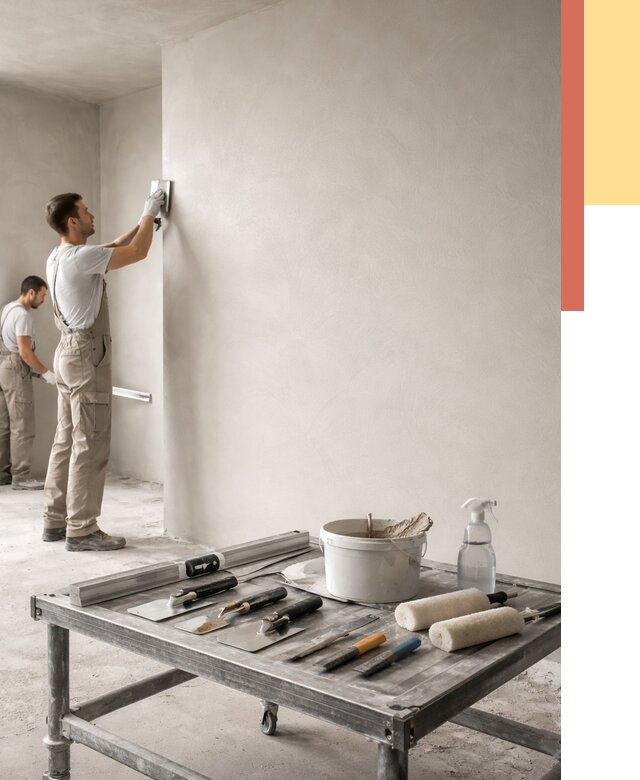 Штукатурка стен под покраску в Курчатове от 4585 руб./м² — качественно и недорого | ОТДЕЛОЧНИК-Крч