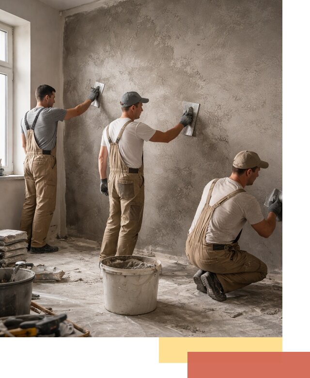 Декоративная штукатурка под бетон в Курчатове для стен и потолков