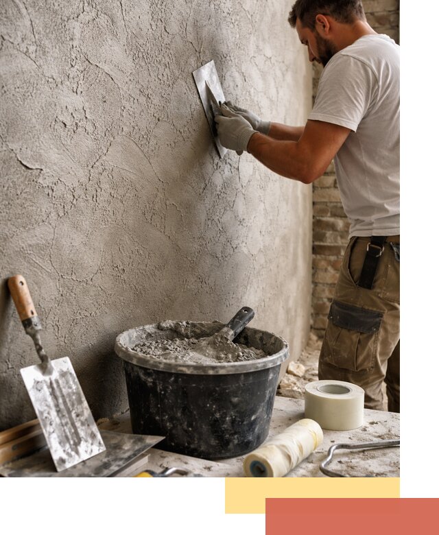 Декоративная штукатурка лофт в Курчатове — отделка стен и потолков