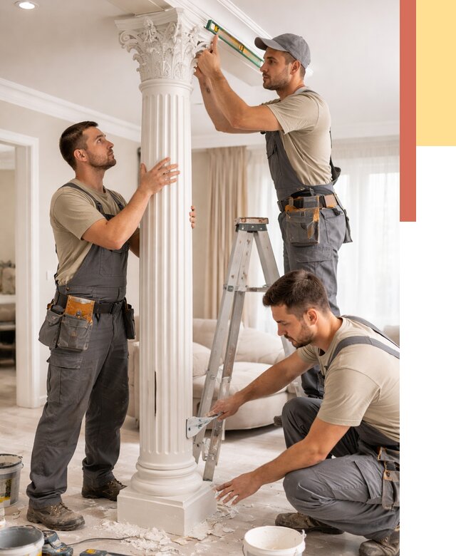 Установка декоративных колонн в Курчатове от 12226 руб. под ключ | ОТДЕЛОЧНИК-Крч