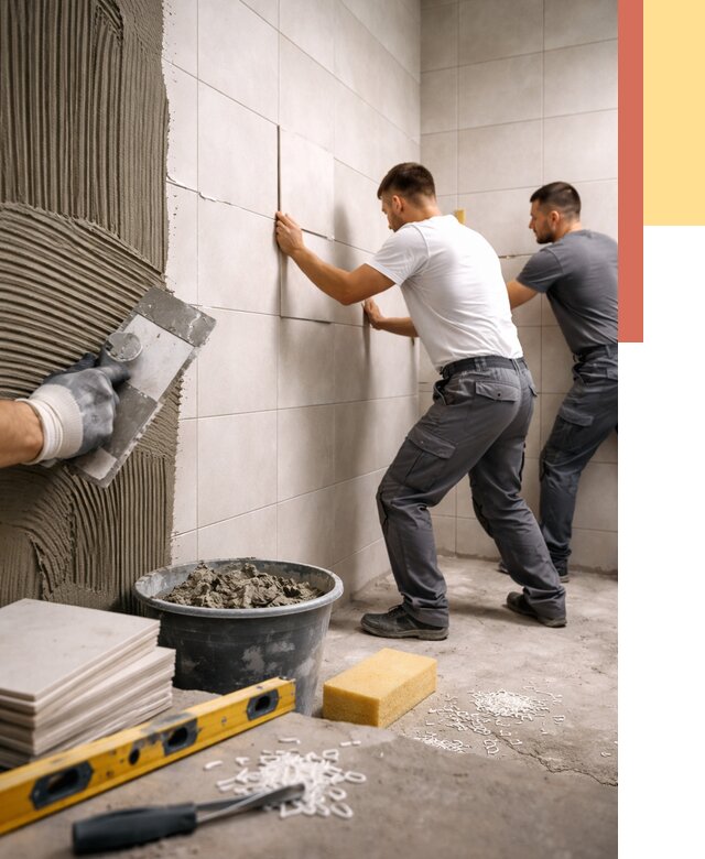 Укладка плитки на стены в Курчатове от 866 руб. — качественно и недорого | ОТДЕЛОЧНИК-Крч