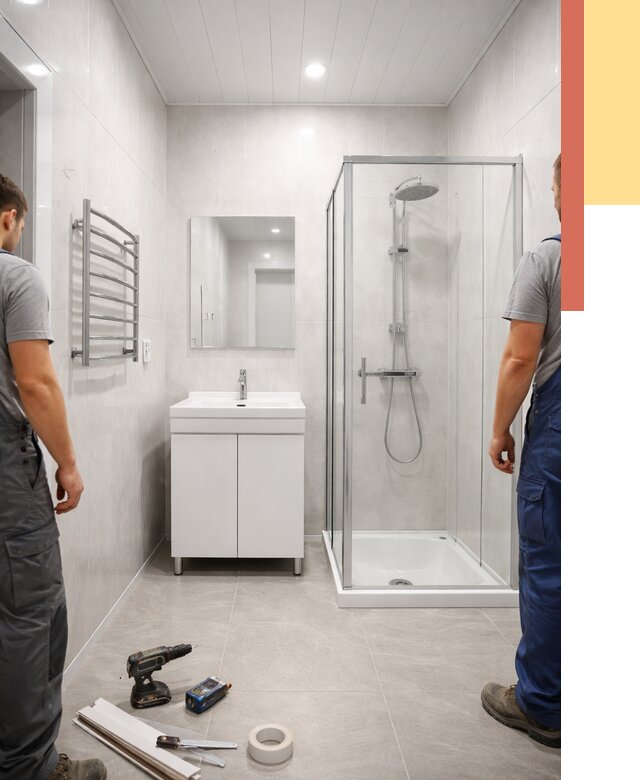 Отделка ванной комнаты панелями ПВХ в Курчатове от 4585 руб. за м2 | ОТДЕЛОЧНИК-Крч