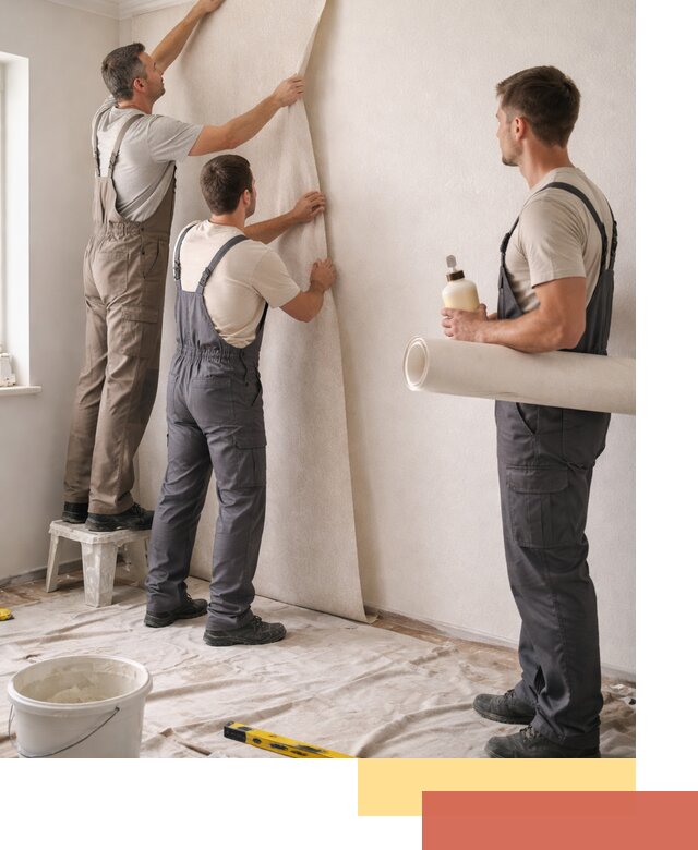 Оклейка стен обоями в Курчатове — качественно и профессионально