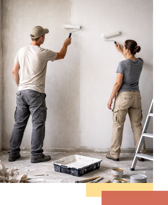 Окраска стен по стеклохолсту в Курчатове качественно и долговечно