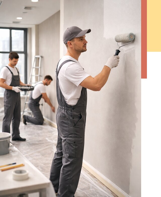 Покраска стен в офисе в Курчатове от 8660 руб. — быстро и недорого | ОТДЕЛОЧНИК-Крч