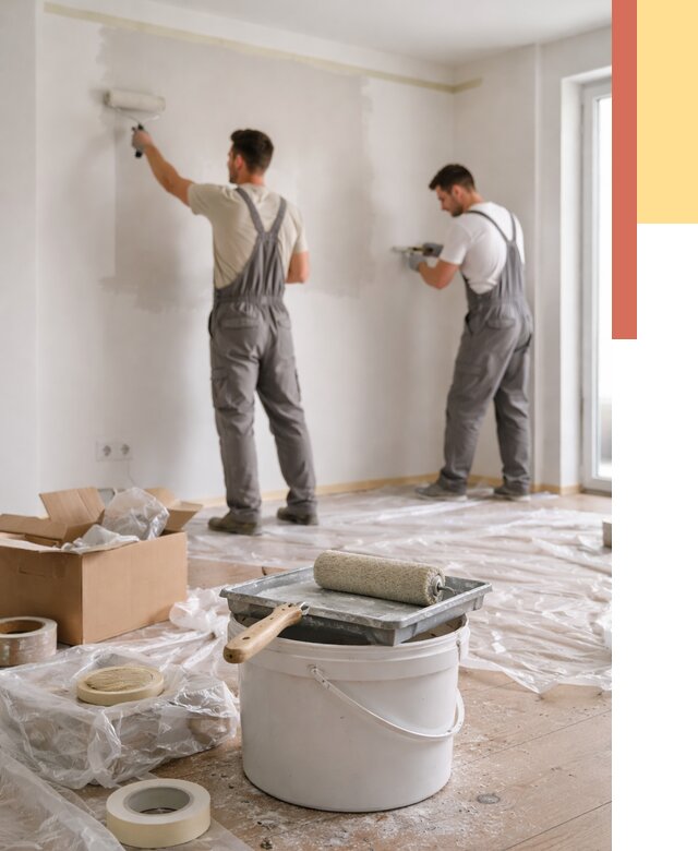 Покраска стен в квартире в Курчатове от 2547 руб/м2 — быстро и недорого | ОТДЕЛОЧНИК-Крч