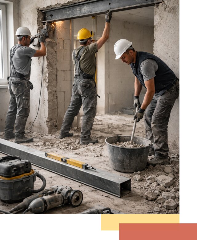 Создание проемов в стенах и несущих конструкциях в Курчатове