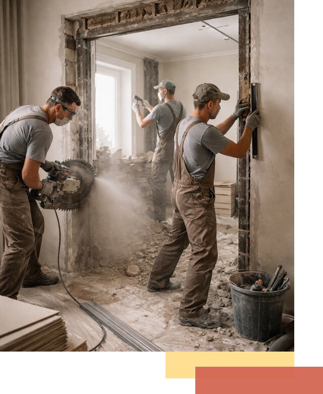 Расширение дверного проема под установку новой двери в Курчатове