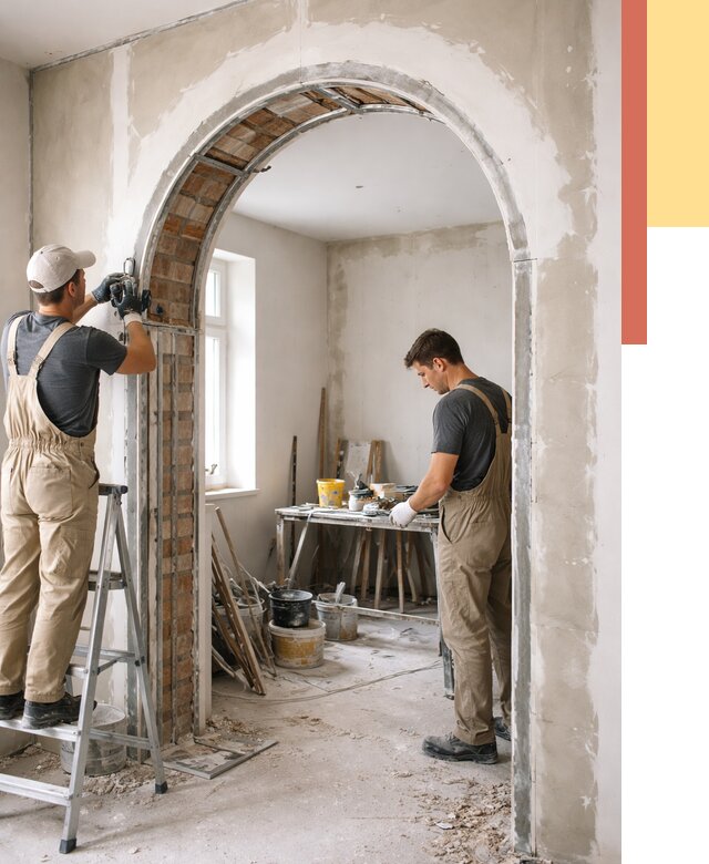 Устройство арочного проема в Курчатове от 9679 руб. под ключ — быстро и недорого | ОТДЕЛОЧНИК-Крч