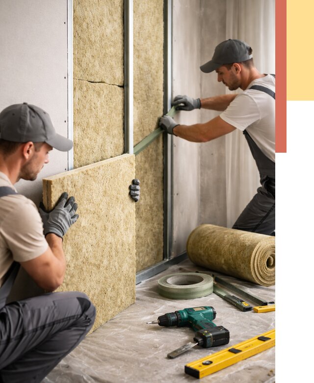 Шумоизоляция стен в Курчатове под ключ от 1885 руб. | ОТДЕЛОЧНИК-Крч