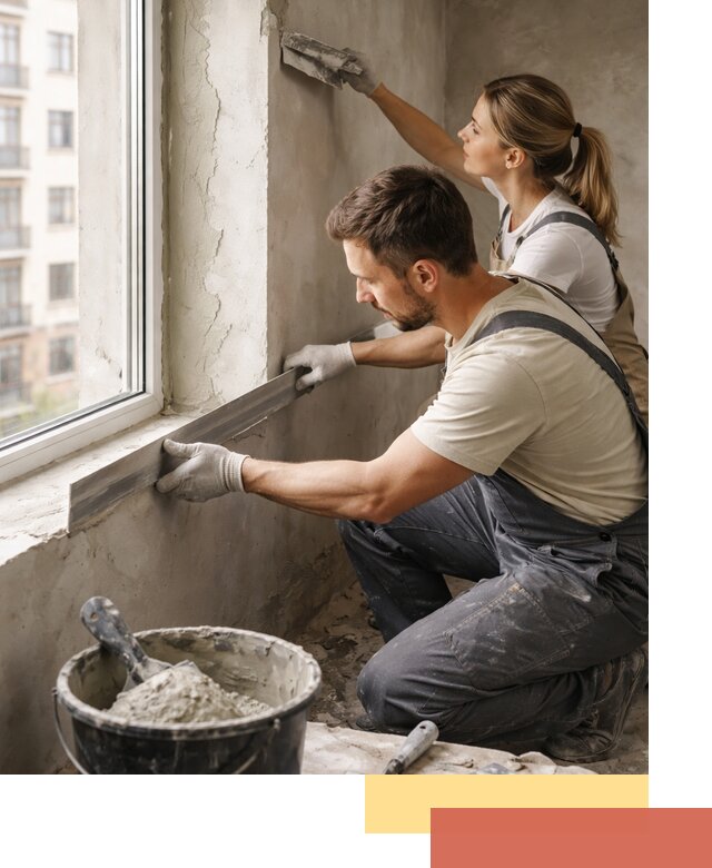 Штукатурка откосов дверей и окон профессионально в Курчатове