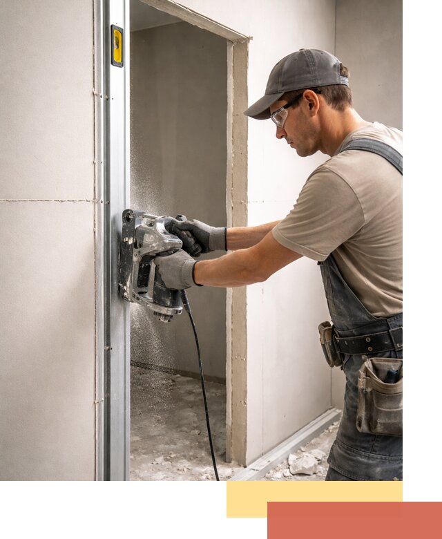 Устройство дверного проема в перегородке в Курчатове