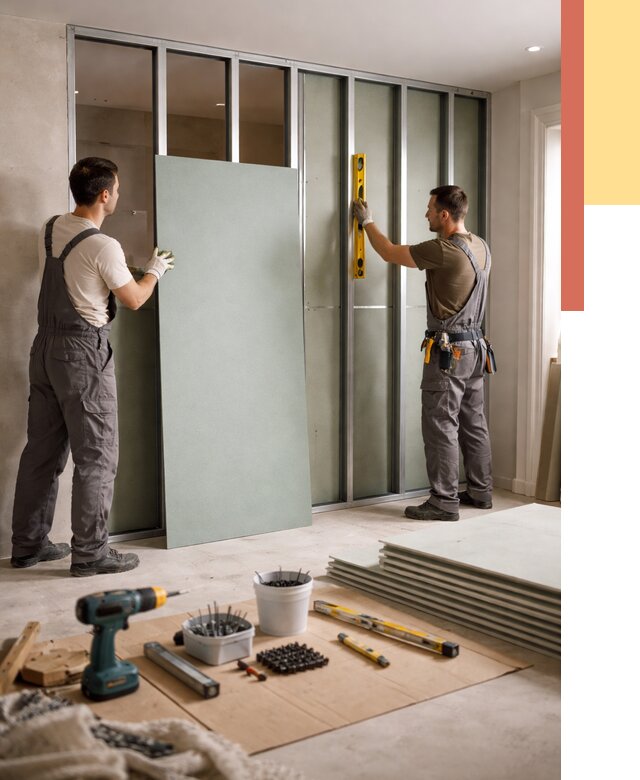 Перегородка из влагостойкого гипсокартона в Курчатове от 4890 руб. — монтаж под ключ | ОТДЕЛОЧНИК-Крч