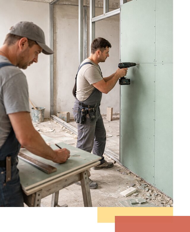 Перегородки из влагостойкого гипсокартона под ключ в Курчатове