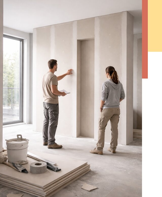 Зонирующая перегородка из гипсокартона в Курчатове от 2853 руб. под ключ | ОТДЕЛОЧНИК-Крч