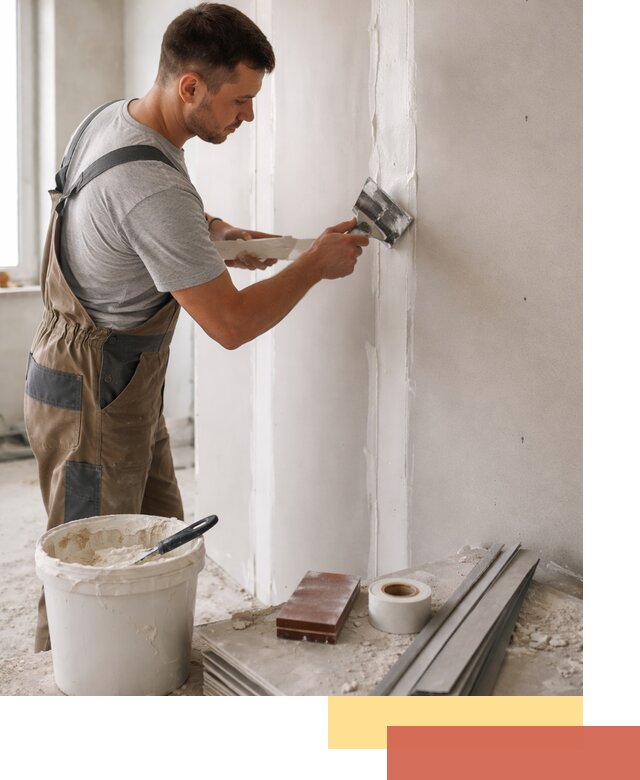 Шпаклевка перегородок из гипсокартона в Курчатове качественно и быстро