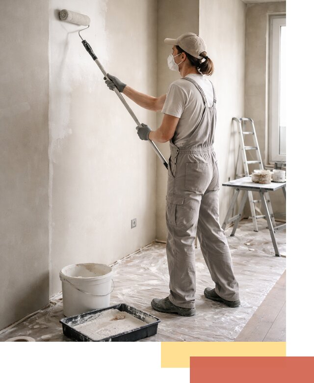 Покраска перегородок из гипсокартона в Курчатове качественно и недорого