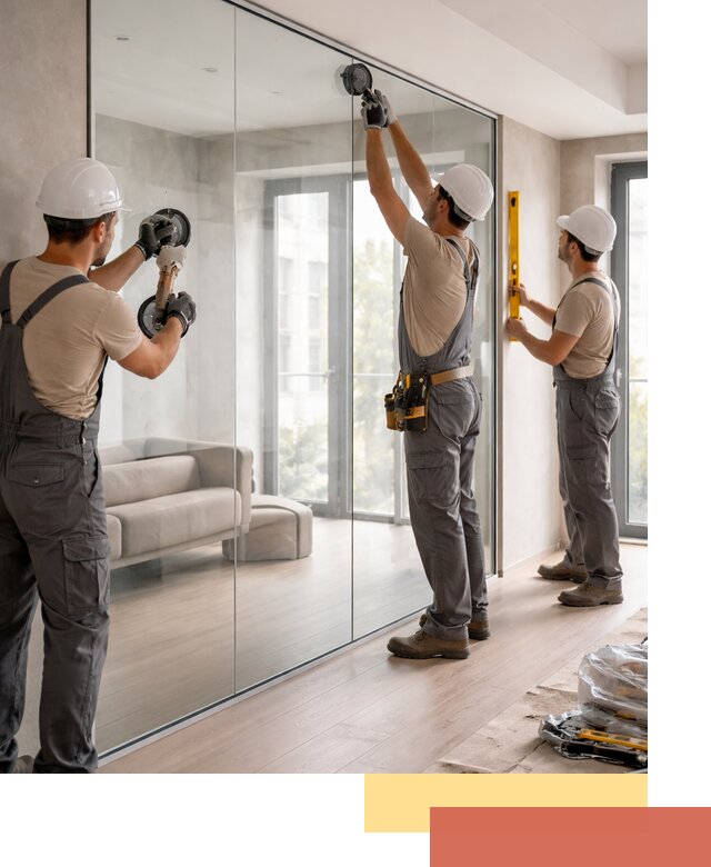 Перегородки из закаленного стекла в Курчатове для офисов и квартир