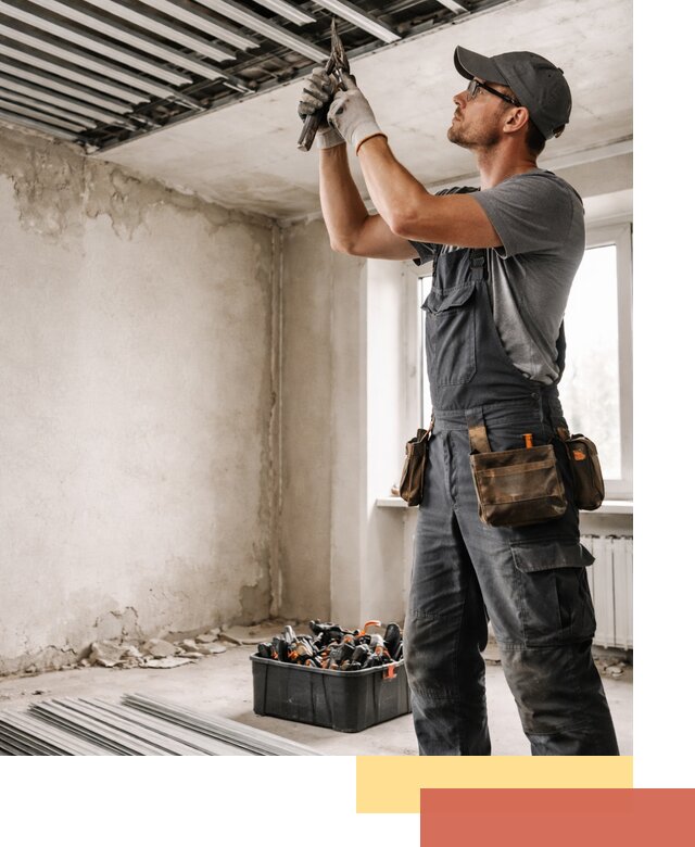 Демонтаж реечного потолка в Курчатове быстро и аккуратно