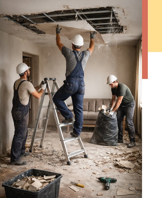 Демонтаж гипсокартонного потолка в Курчатове от 428 руб. за м2 — ОТДЕЛОЧНИК-Крч