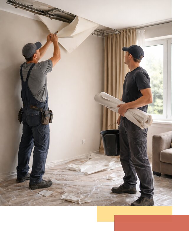 Демонтаж натяжного потолка в Курчатове быстро и аккуратно