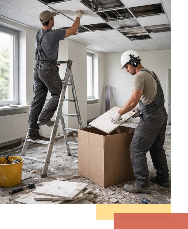 Демонтаж потолочной плитки в Курчатове быстро и аккуратно