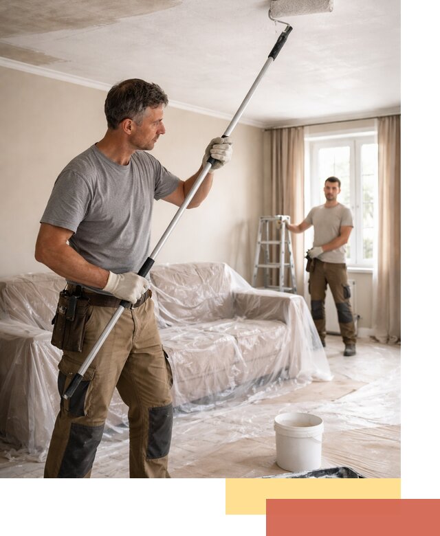 Грунтовка потолка в Курчатове — подготовка под покраску и отделку