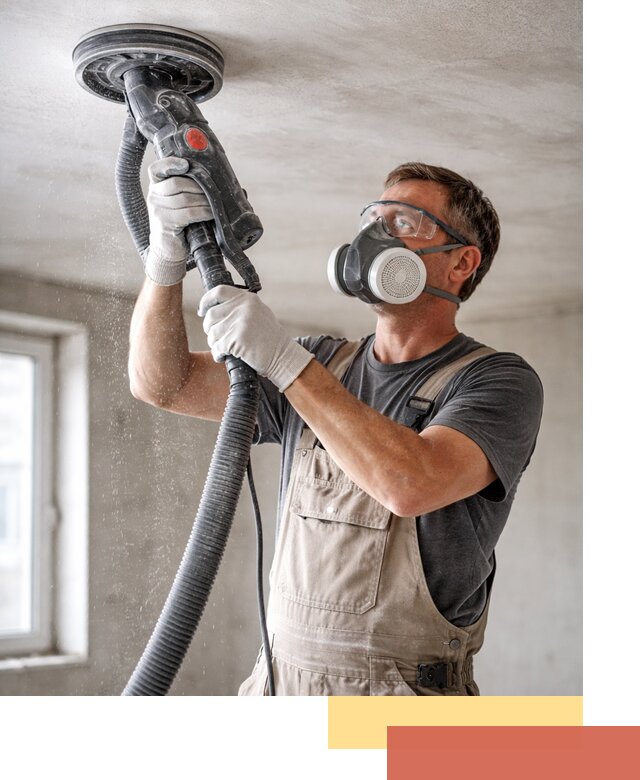 Шлифовка потолка в Курчатове — качественная подготовка под отделку