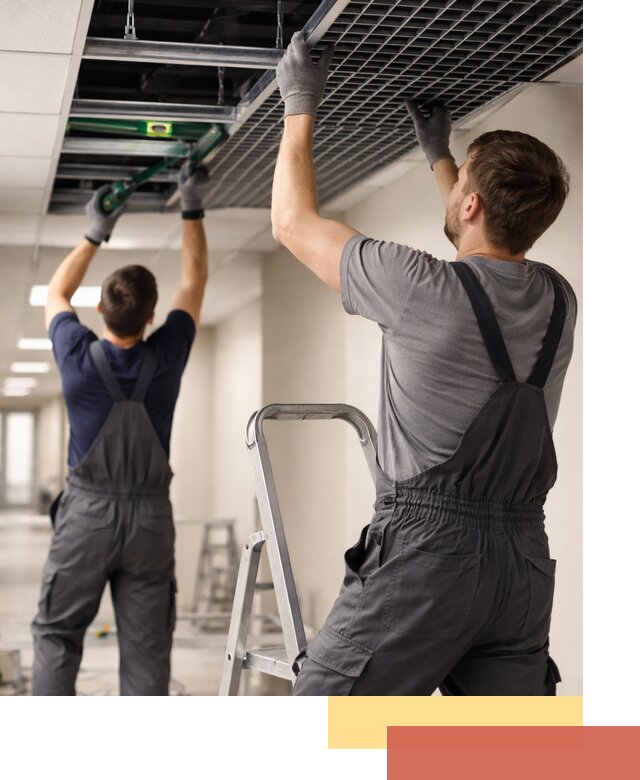 Монтаж потолка Грильято в Курчатове: установка под ключ качественно