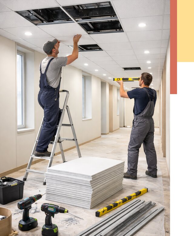 Ремонт потолка Армстронг в Курчатове от 4585 руб. — быстро и недорого | ОТДЕЛОЧНИК-Крч