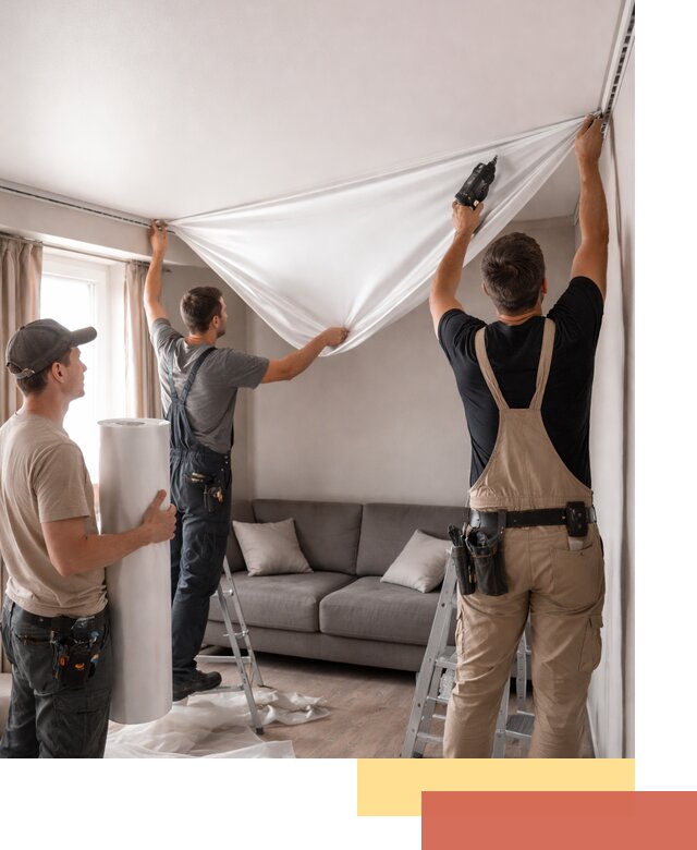 Монтаж сатинового натяжного потолка в Курчатове качественно и быстро