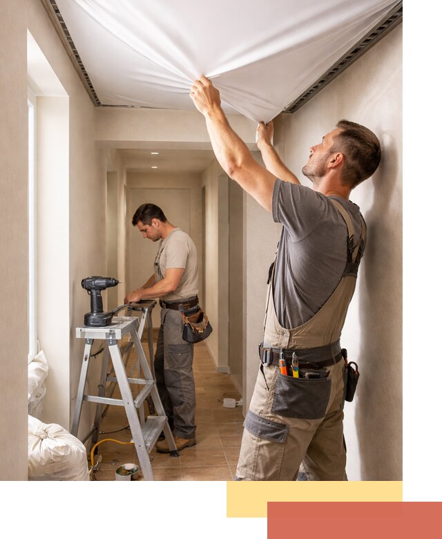 Монтаж натяжного потолка в прихожей в Курчатове