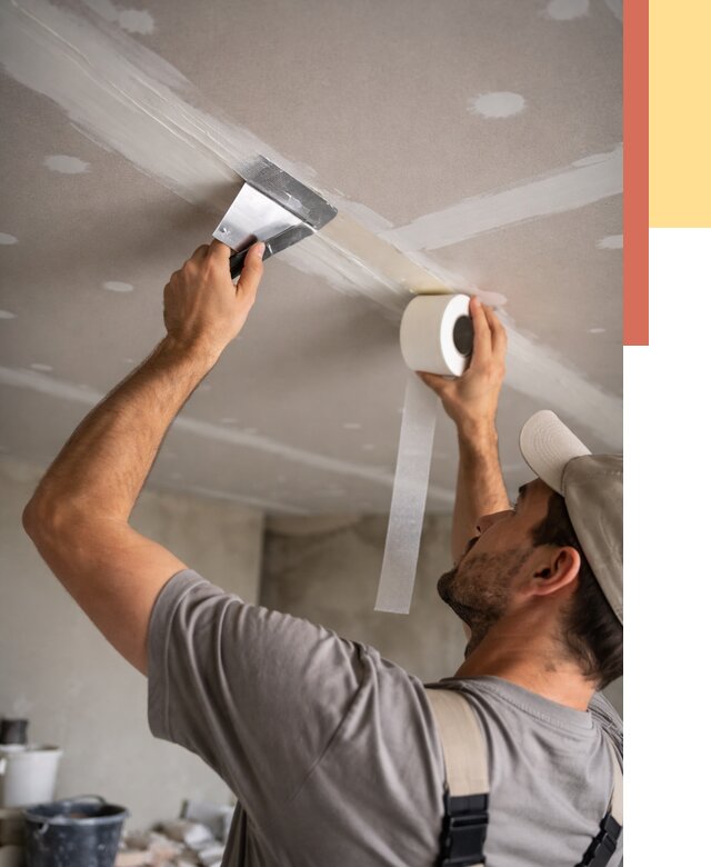 Обработка швов потолка ГКЛ в Курчатове от 7641 руб. под ключ | ОТДЕЛОЧНИК-Крч