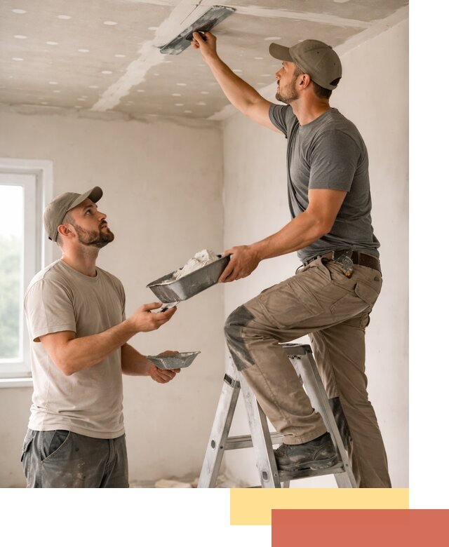 Шпаклевка потолка из гипсокартона в Курчатове качественно и быстро