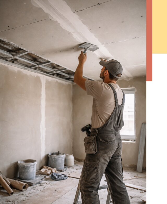 Ремонт потолка из гипсокартона в Курчатове от 662 руб./м² — быстро и недорого | ОТДЕЛОЧНИК-Крч