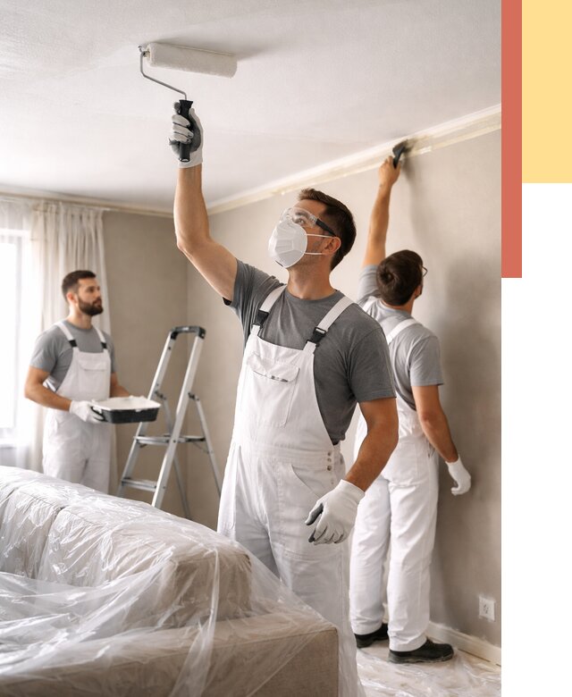 Покраска потолка водоэмельсионной краской в Курчатове от 2241 руб/м² — услуги под ключ | ОТДЕЛОЧНИК-Крч