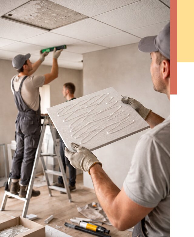 Монтаж потолочной плитки в Курчатове от 4585 руб. — быстро и недорого | ОТДЕЛОЧНИК-Крч