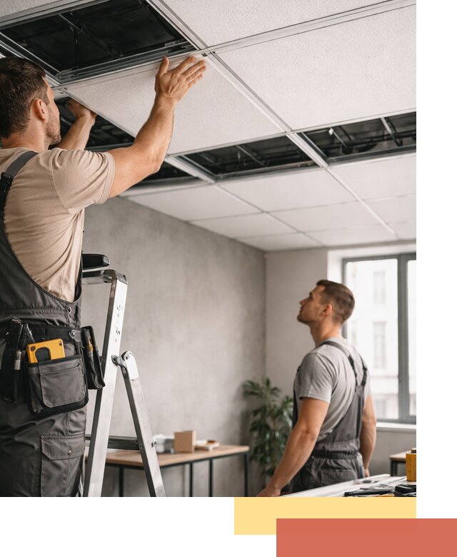 Монтаж потолочной плитки в Курчатове качественно и в срок