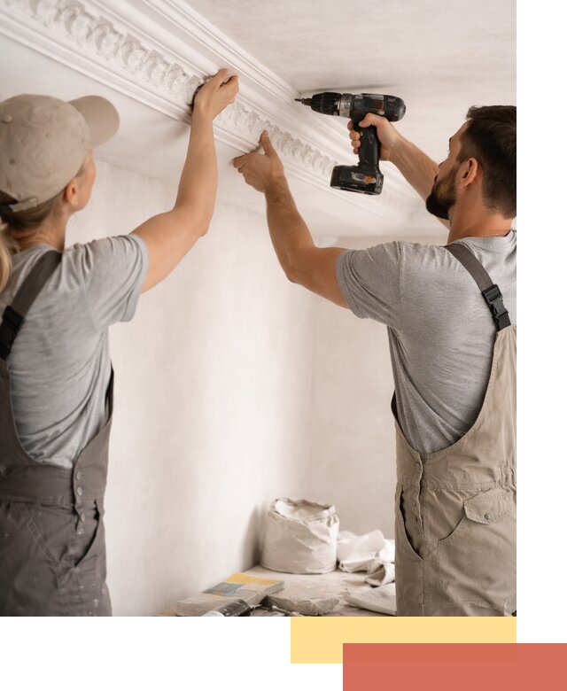 Профессиональный монтаж лепнины на потолок в Курчатове