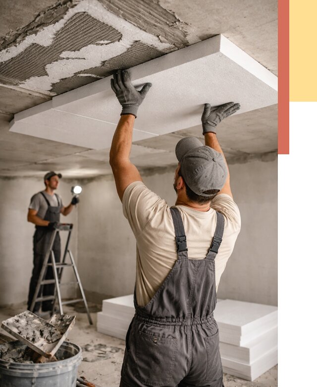 Утепление потолка пенопластом в Курчатове от 4585 руб/м2 — недорого и быстро | ОТДЕЛОЧНИК-Крч