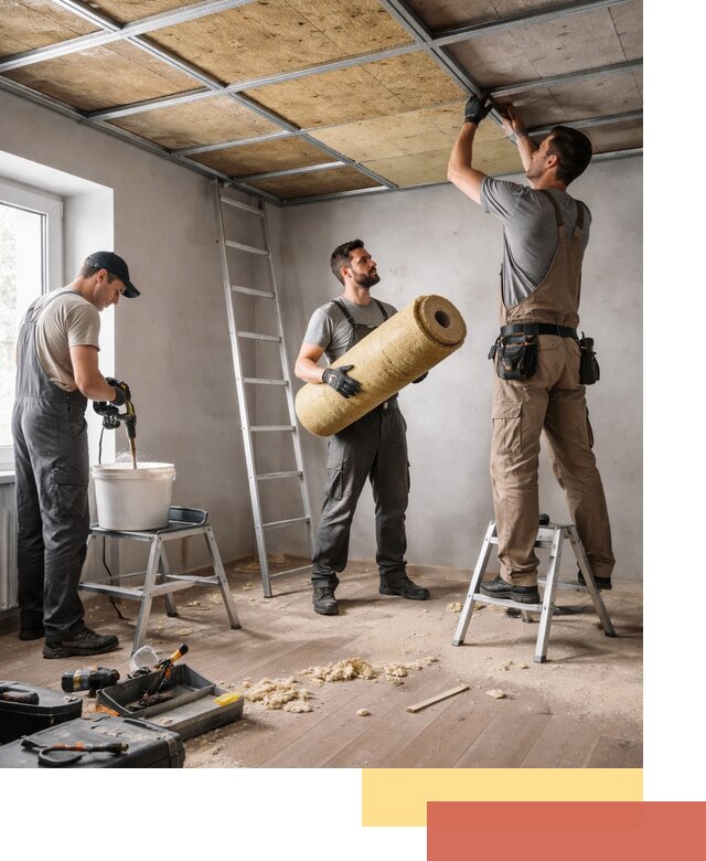 Шумоизоляция потолка в Курчатове: профессиональный монтаж и отделка